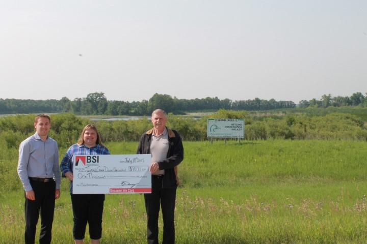 BSI donates $1000 to Tourond Creek Ducks Unlimited