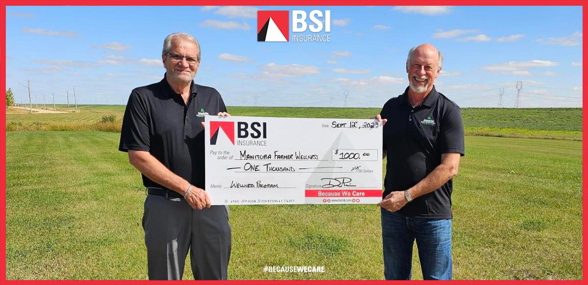 BSI Insurance Plants a Donation for Manitoba Farmer Wellness Program